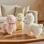 Peluche alpaga avec clochette, 26 cm, douce, animal de la ferme en peluche pour enfants
