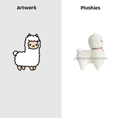 방울 달린 알파카 봉제 인형 (26cm) 부드러운 농장 동물 인형 (어린이용)