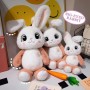 how to find Rabbit Plush Toy Custom Logo Pink Big Eyes