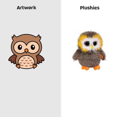 Snowy Owl Plush Toy with Big Eyes for Kids & Home Décor