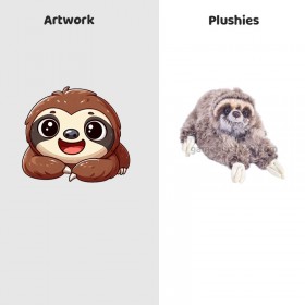 Lifelike Sloth Plush Toy Custom Realistic Stuffed Sloth with Long Fur & Soft Touch Lifelike Sloth Plush Toy Custom Realistic Stuffed Sloth