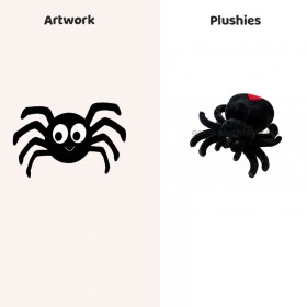 Araignée en peluche réaliste, douce et moelleuse, idéale pour les décorations d'Halloween