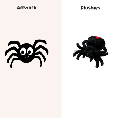 Araignée en peluche réaliste, douce et moelleuse, idéale pour les décorations d'Halloween