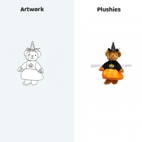 Peluche Lapin Super Douce, Cadeau pour Enfants sur le Thème d'Halloween