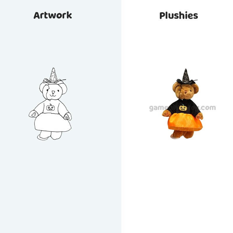 Conejo de peluche de juguete, muñeco de peluche súper suave, regalo para niños, tema de Halloween