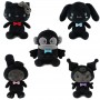Muñeco de peluche de anime de alta calidad de 8 pulgadas, color negro, para niños.