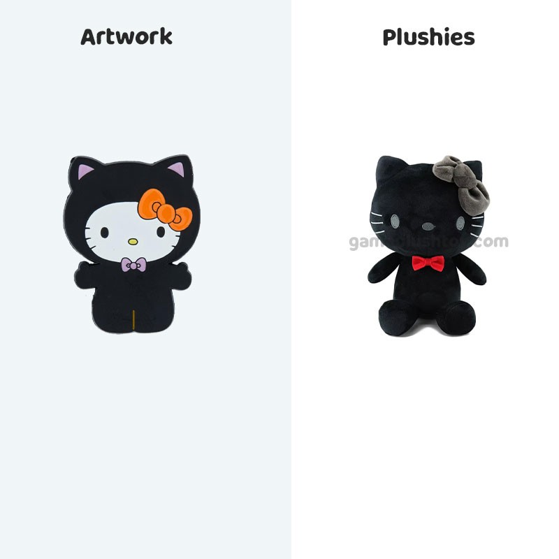 Peluche Anime de haute qualité de 20 cm, noire, pour enfants