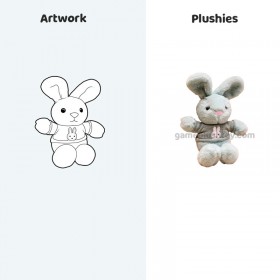 Conejo de peluche personalizado, suave, regalo de cumpleaños para novia o niños.