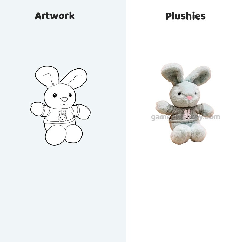 Conejo de peluche personalizado, suave, regalo de cumpleaños para novia o niños.