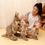 カンガルーぬいぐるみ ママと赤ちゃんのおもちゃ 柔らかい茶色のカンガルーのぬいぐるみ