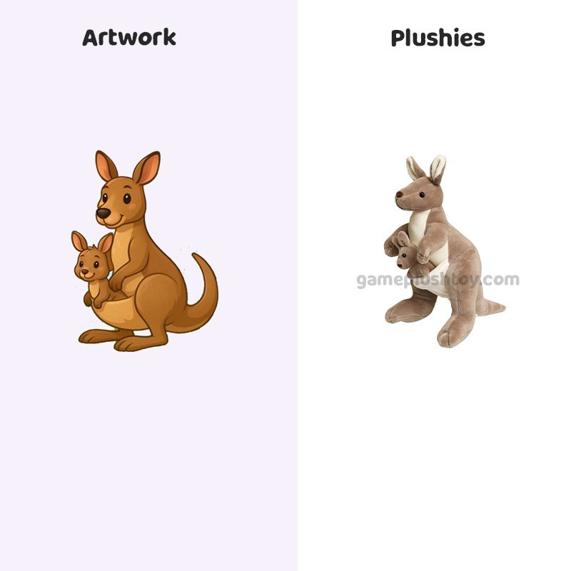 Kangaroo Plush Toy Mother and Baby