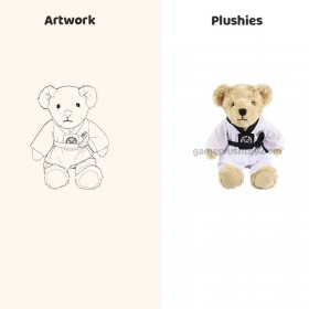 Oso de peluche de karate, animal de peluche de artes marciales, juguete de peluche para niños