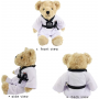 Ours en peluche karatéka, jouet en peluche d'arts martiaux pour enfants
