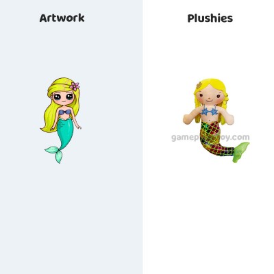 かわいいマーメイドプリンセスドール ソフトスパンコール フィッシュテール ぬいぐるみ