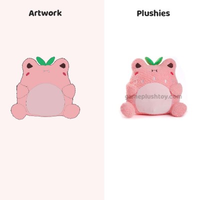 Juguetes de peluche personalizados Kawaii Strawberry Wawa Froggie Peluche de rana súper suave y linda