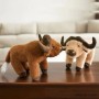 Peluche personnalisée réaliste en forme de bison, peluche douce en forme de vache