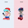 custom handmade cute friday night funkin tricky plush toy for anime fan