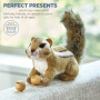 Chipmunks Plush Toy Round Animal Plush Decoration Toy for Kids