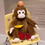 Muñeco de peluche de mono personalizado, suave y bonito, almohada de simulación.