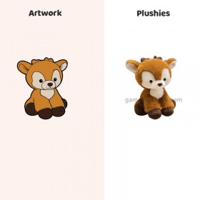 Peluche de ciervo suave para Navidad, muñeco de peluche para niños