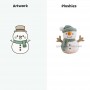 Plush Snowman Toy 10 Inch Cuddly Stuffed Toy for Christmas Gifts & Home Decoration
