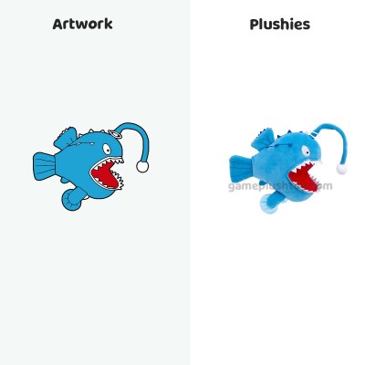 Peluche réaliste personnalisée OEM Poisson-moine de mer style anime