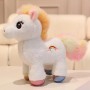 Peluche Licorne Arc-en-ciel avec ailes, douce peluche rose pour enfants