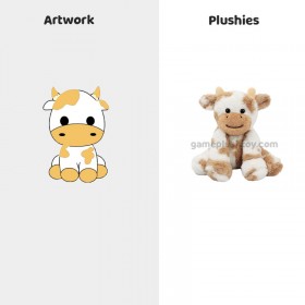 Vaca de peluche personalizada OEM ODM, peluche suave con logotipo personalizado