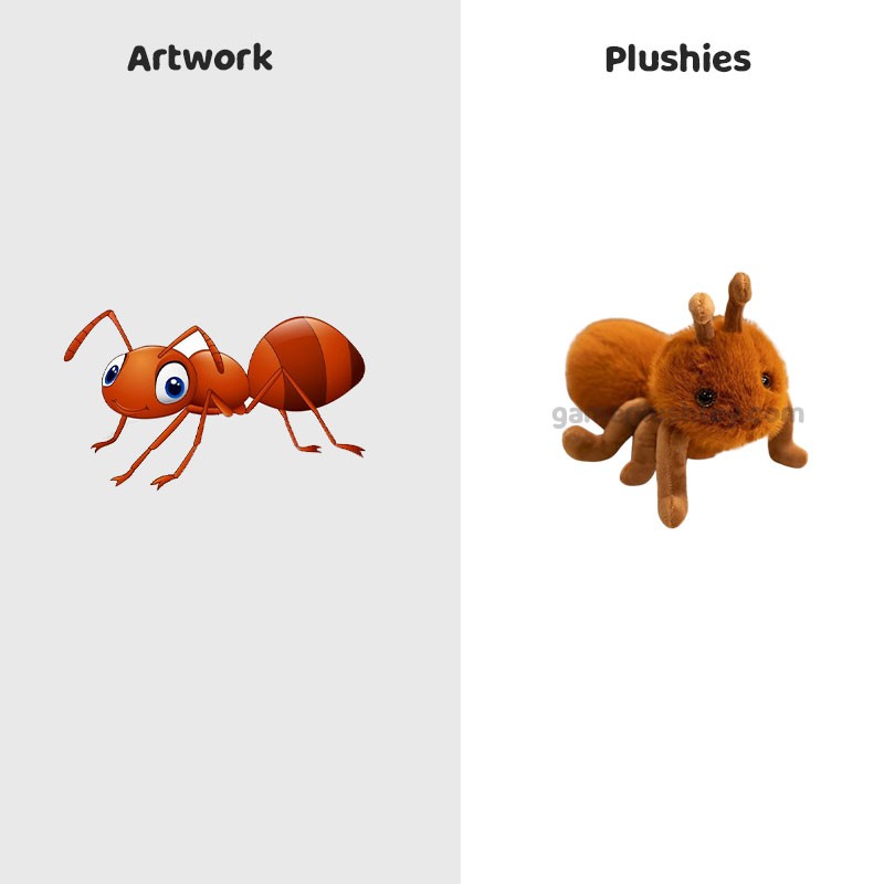 Hormiga de peluche suave para niños, mascota y juego educativo.