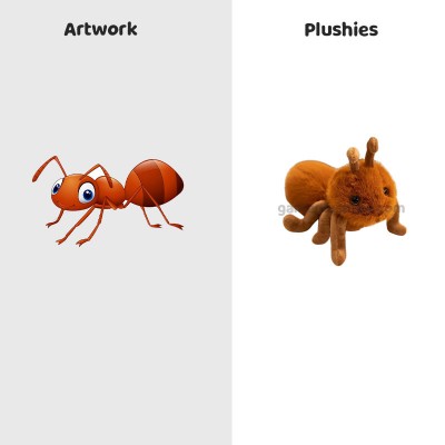 Hormiga de peluche suave para niños, mascota y juego educativo.