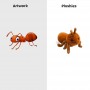 Hormiga de peluche suave para niños, mascota y juego educativo.