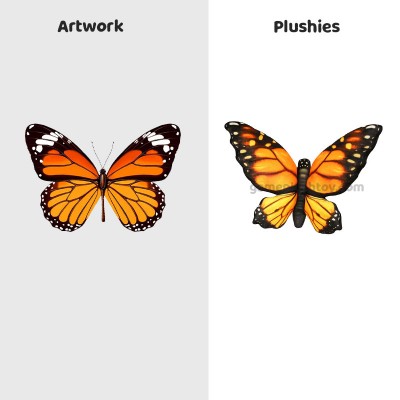 Peluche de mariposa, bonito animal de peluche para sofá y asiento de coche, regalo decorativo