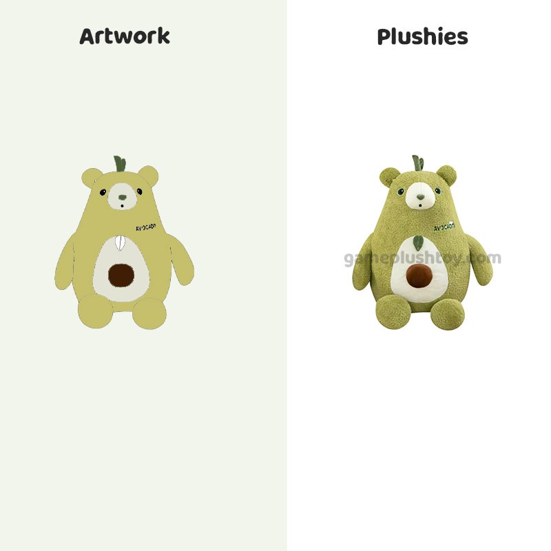 Bear Plush Toy Soft Fashion Avocado Bear Plush