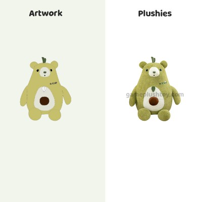 Bear Plush Toy Soft Fashion Avocado Bear Plush