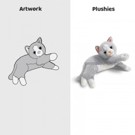 Adorable peluche de gato kawaii para niños y decoración de regalo.