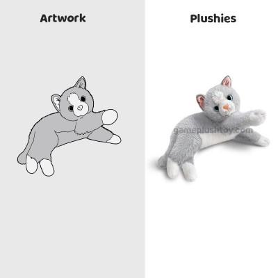 Kawaii-Katzen-Plüschtier, bezaubernde Stofftierpuppe für Kinder & Geschenkidee