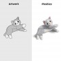 Kawaii-Katzen-Plüschtier, bezaubernde Stofftierpuppe für Kinder & Geschenkidee