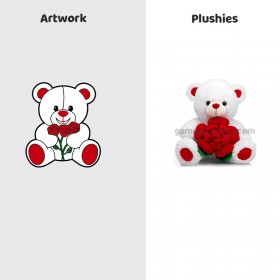 Oso de peluche de San Valentín Oso de peluche con rosa