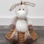 Burro de peluche realista, personalizado, gris/marrón, para niños y decoración del hogar.