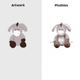 Lifelike Donkey Plush Custom Grey/Brown Stuffed Animal for Kids & Home Decoration how to get Lifelike Donkey Plush Custom Grey/Brown