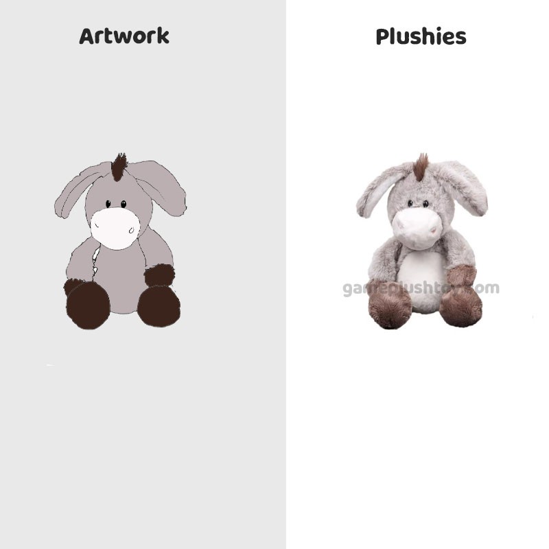 how to get Lifelike Donkey Plush Custom Grey/Brown