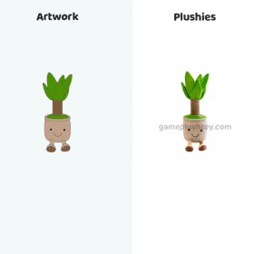 Muñeco de peluche de planta de dragón verde con bigotes de árbol para decoración y regalos