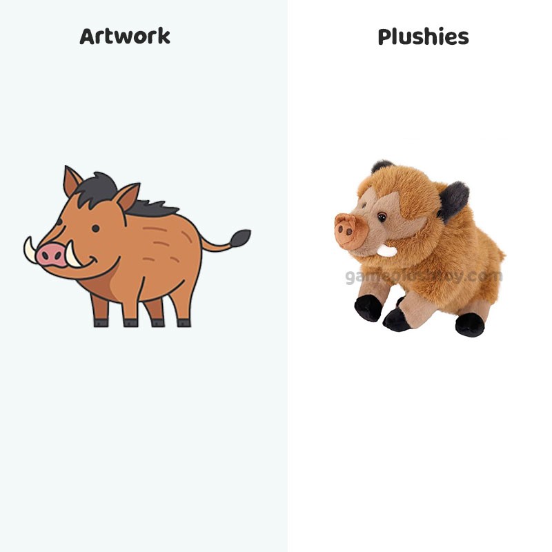 Peluche de jabalí realista para niños.