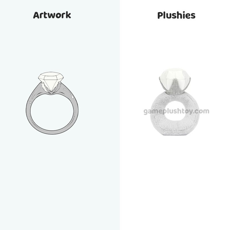 Cadeaux en peluche personnalisés Bague en diamant Peluche Poupée mignonne