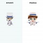 Muñeco de peluche de Detective Conan, personaje de anime de peluche suave para niños