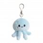 Porte-clés en peluche méduse bleue - Jouet porte-clés en peluche sur le thème de l'océan