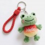 Personalisierter Frosch-Plüsch-Schlüsselanhänger, Mini-Stofftier-Anhänger für Taschen