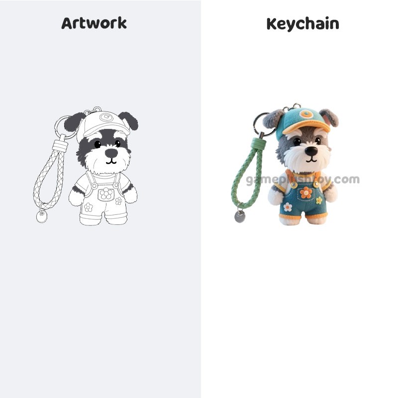 Colgante de peluche creativo, regalo personalizado, adorno de perro de tela de peluche