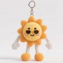 Dije de peluche personalizado para bolso, diseño de peluche de sol genial y accesorio de peluche de moda