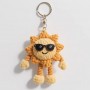 Porte-clés en peluche personnalisé, peluche soleil cool et accessoire de mode en peluche
